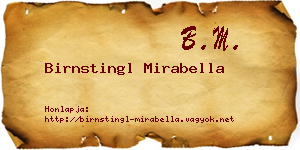 Birnstingl Mirabella névjegykártya